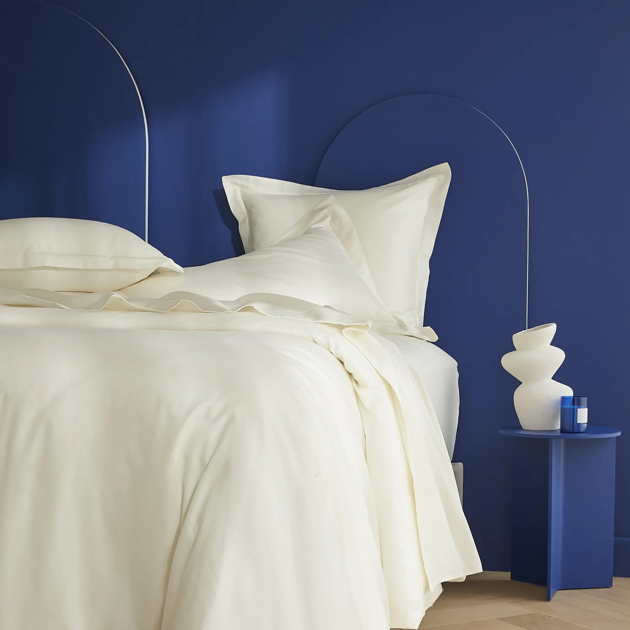 Drap plat satin de coton jacquard Elite