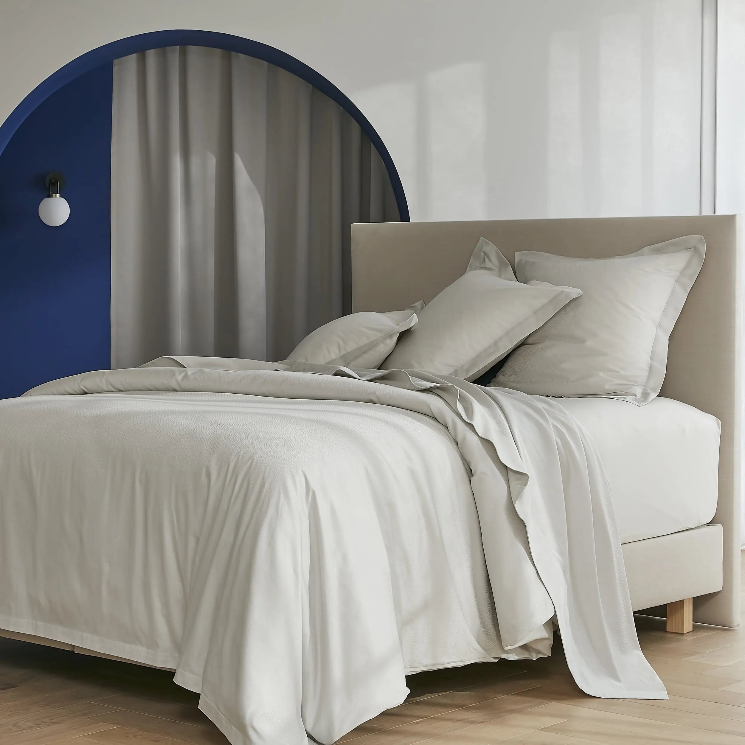 Housse de couette satin de coton jacquard Elite