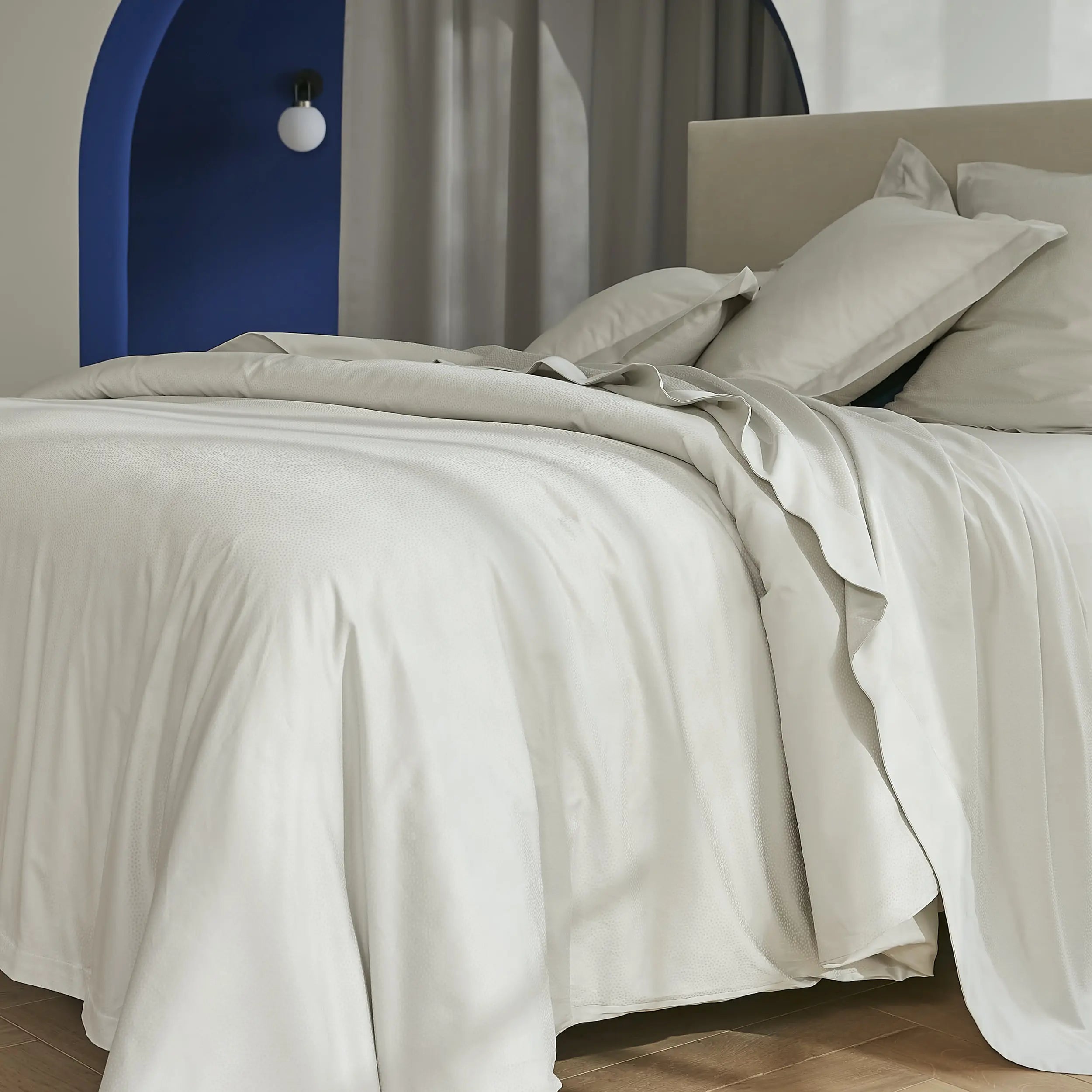 Housse de couette satin de coton jacquard Elite