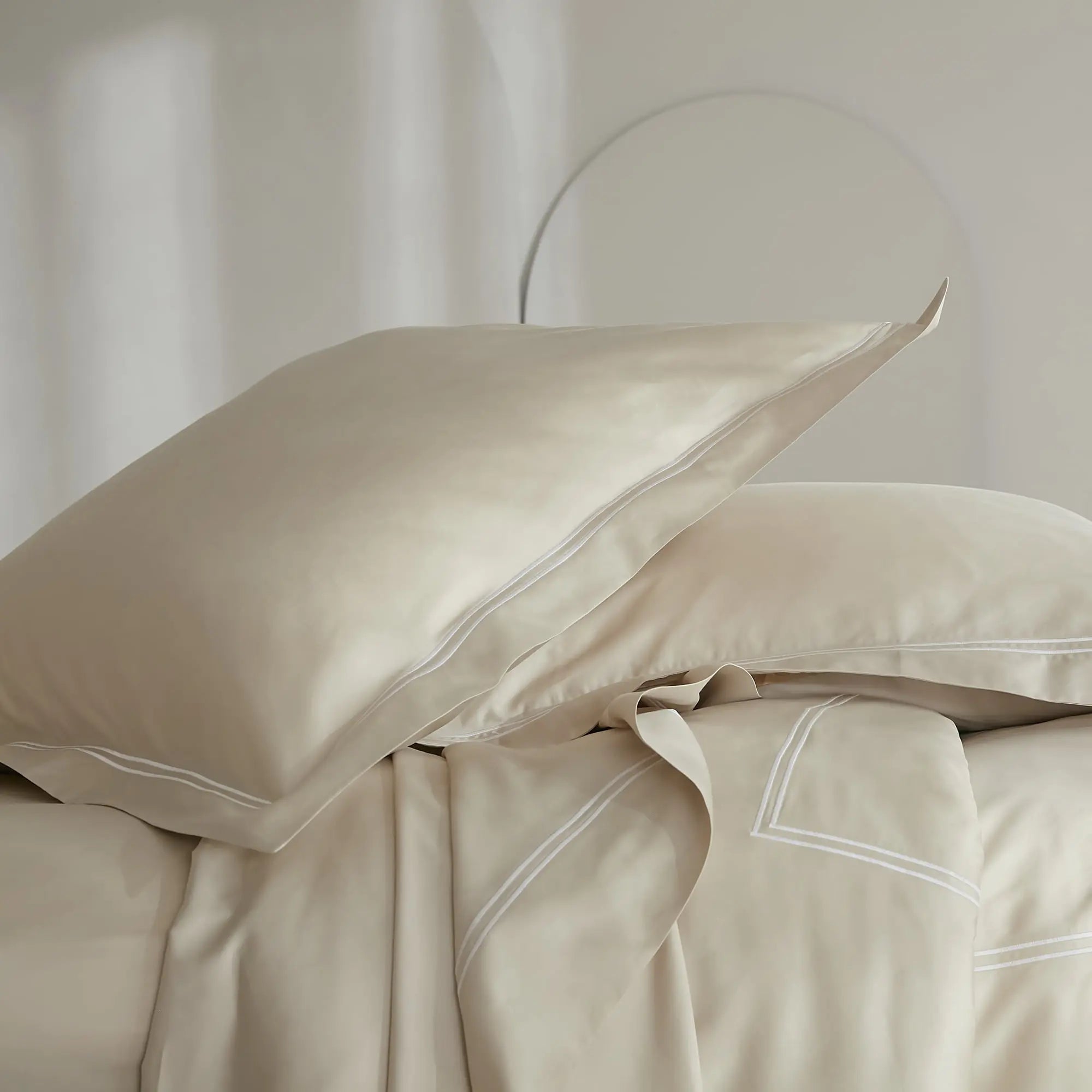 Taies d'oreiller satin de coton Divine
