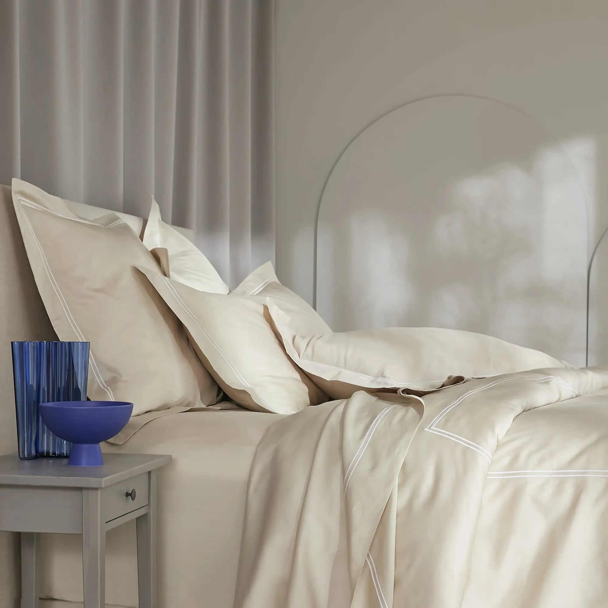 Taies d'oreiller satin de coton Divine