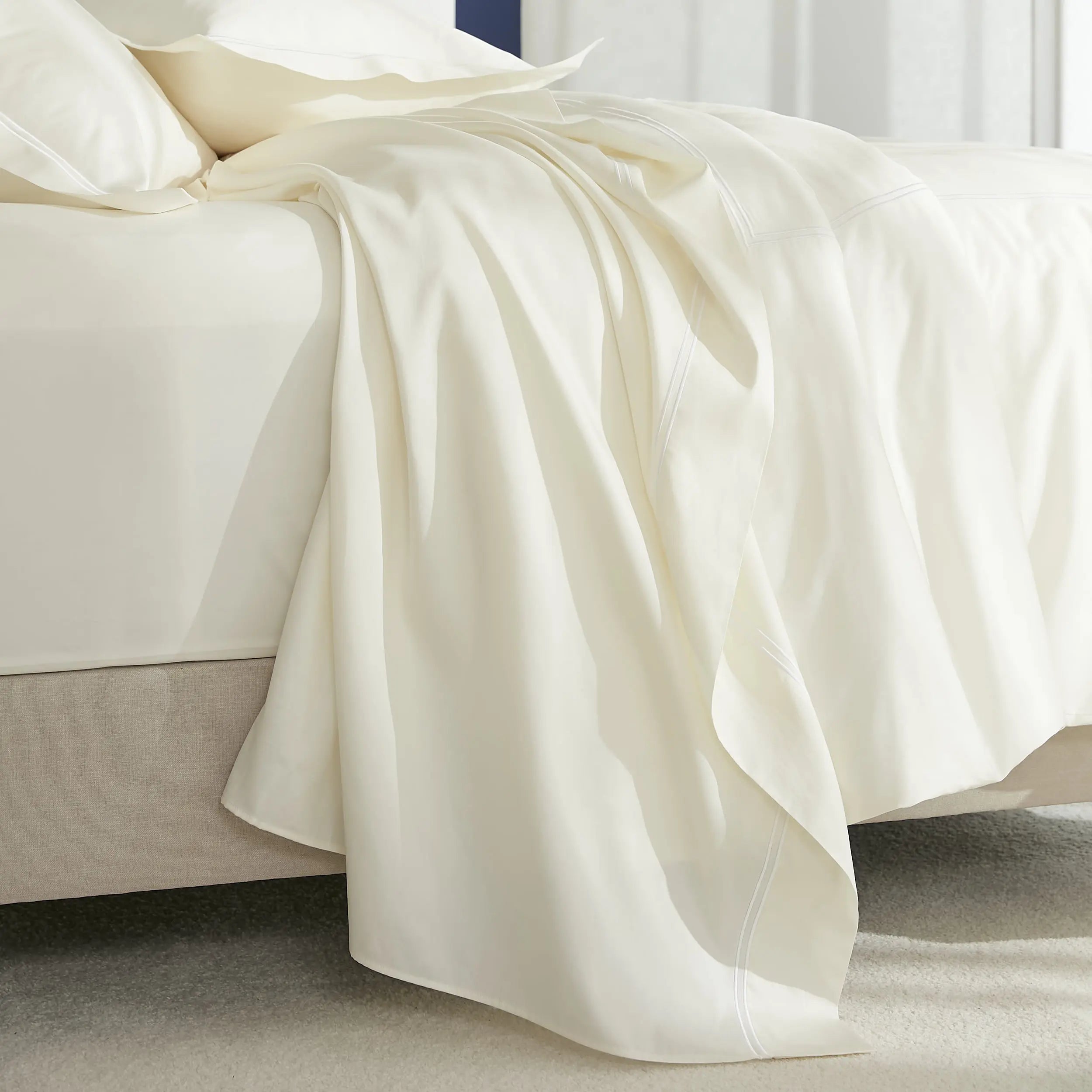 Drap plat satin de coton Divine