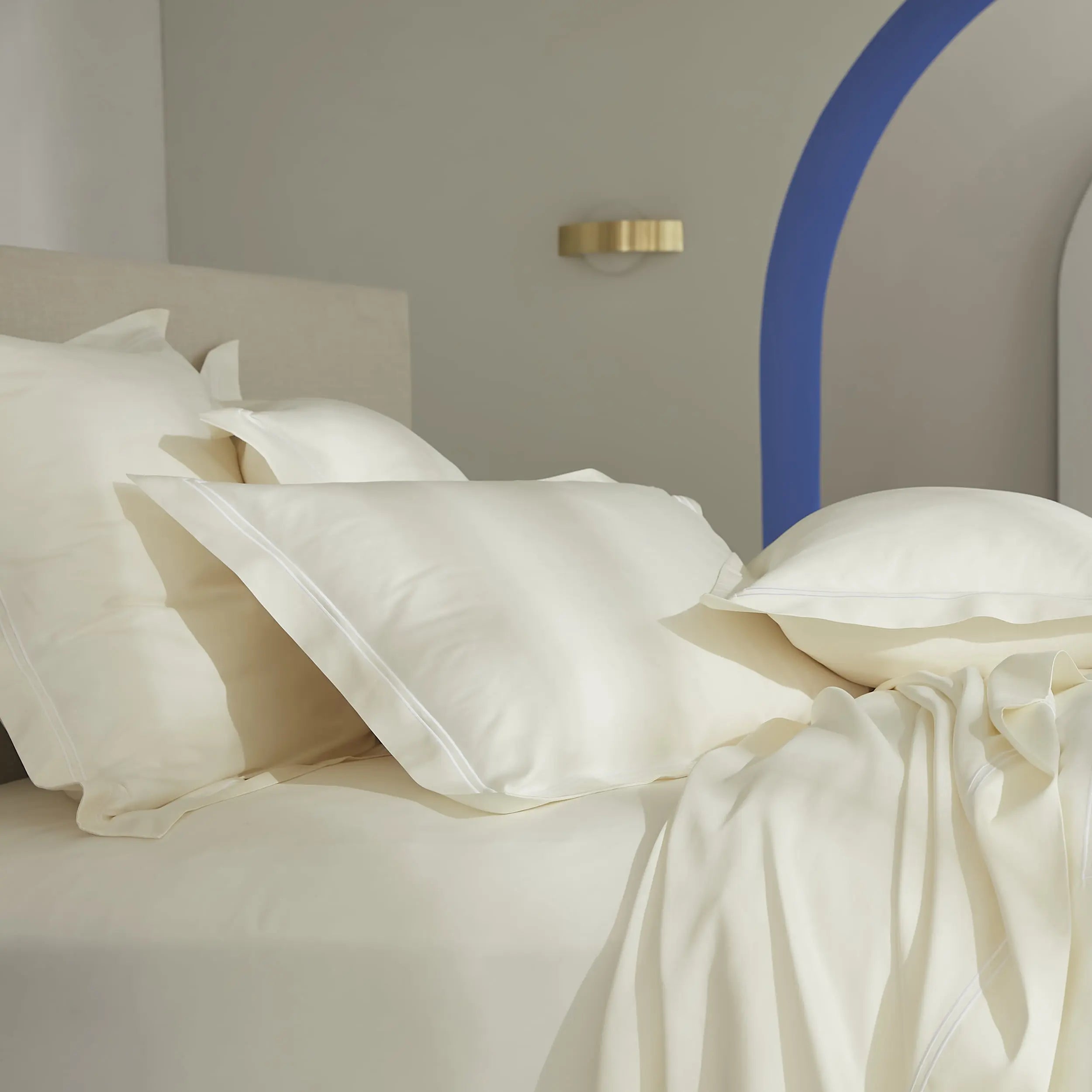 Taies d'oreiller satin de coton Divine