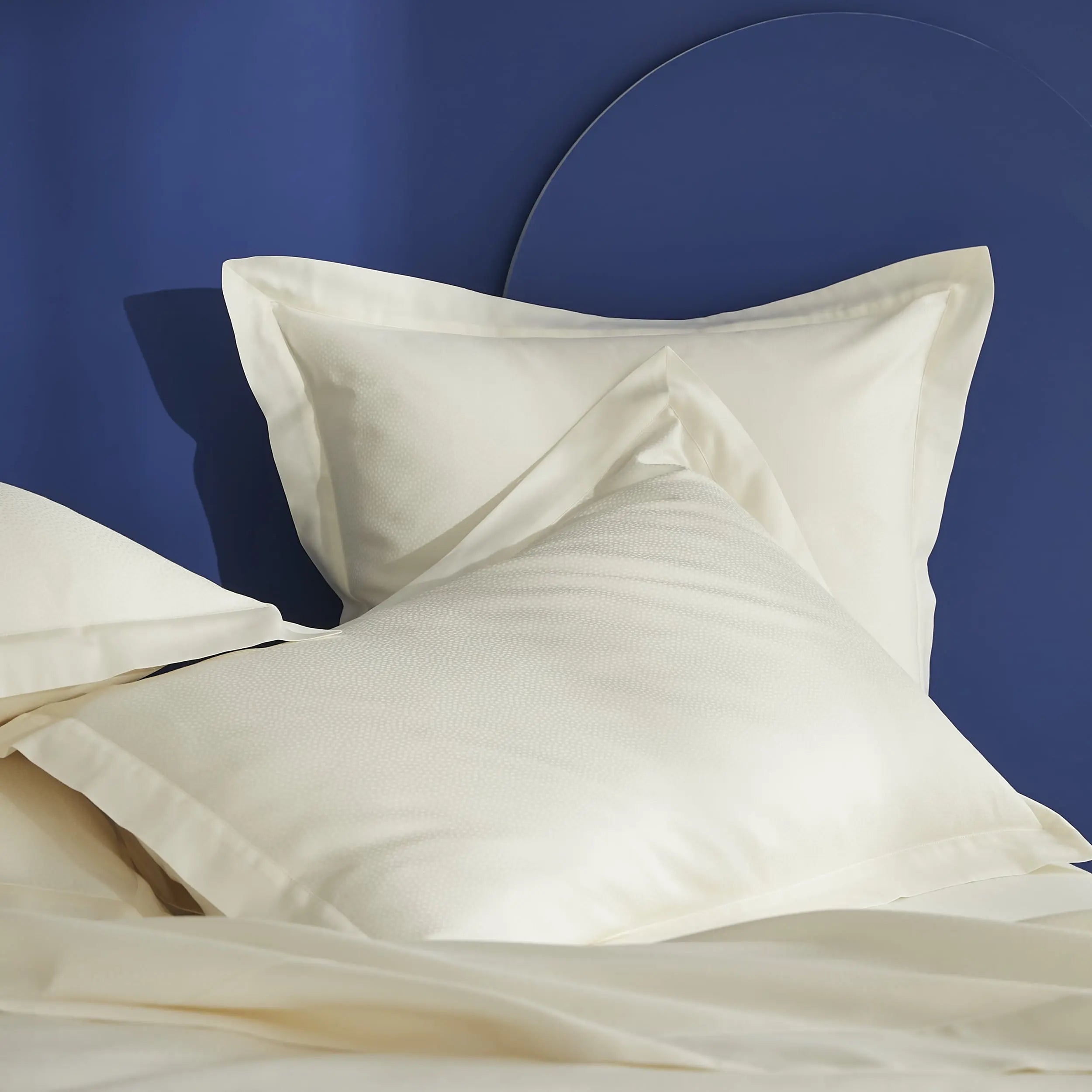 Taies d'oreiller satin de coton jacquard Elite
