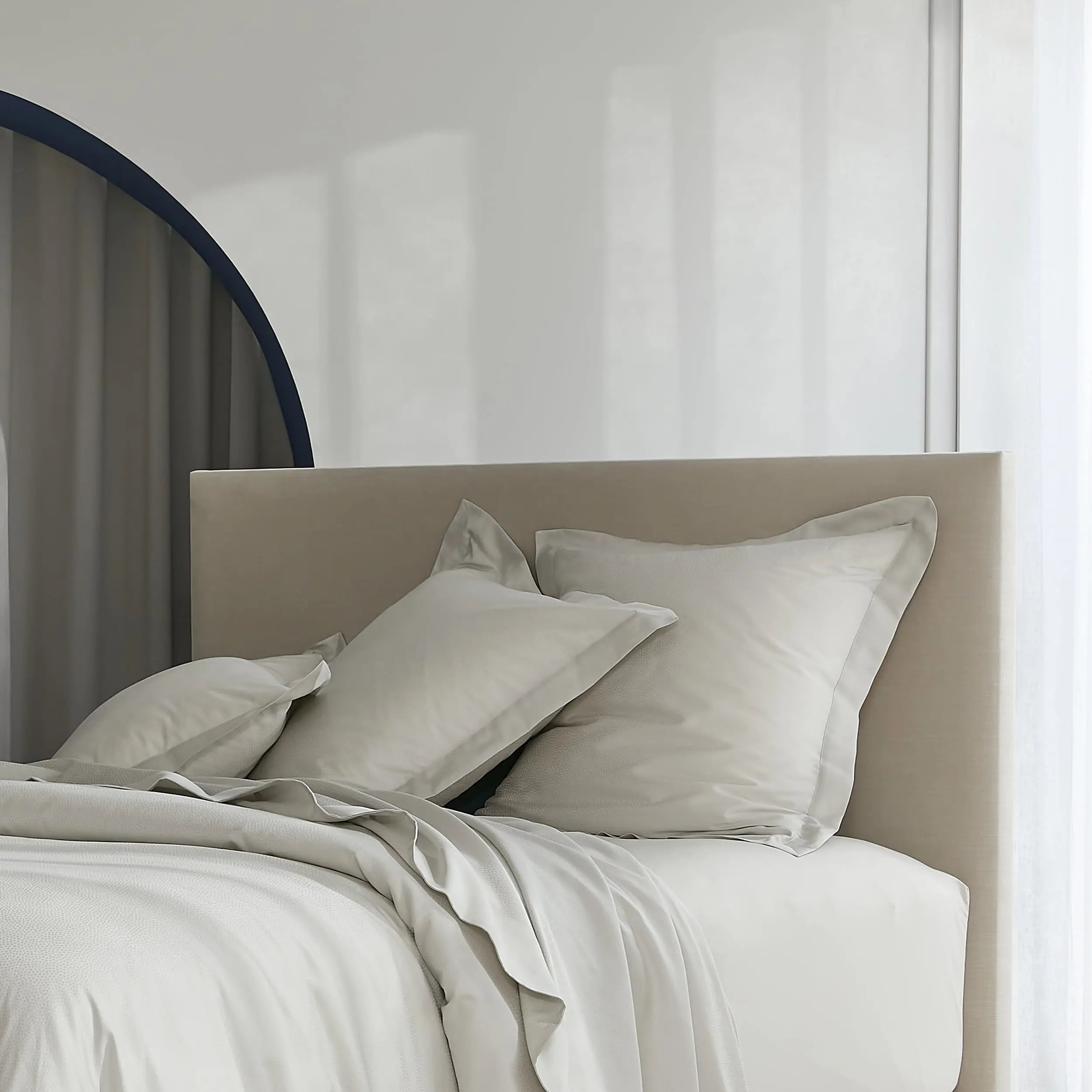 Taies d'oreiller satin de coton jacquard Elite