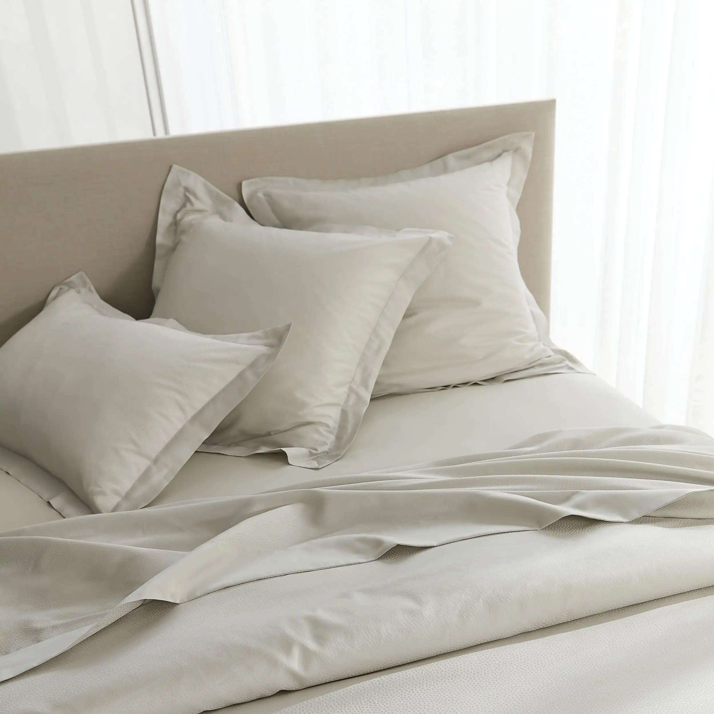 Taies d'oreiller satin de coton jacquard Elite