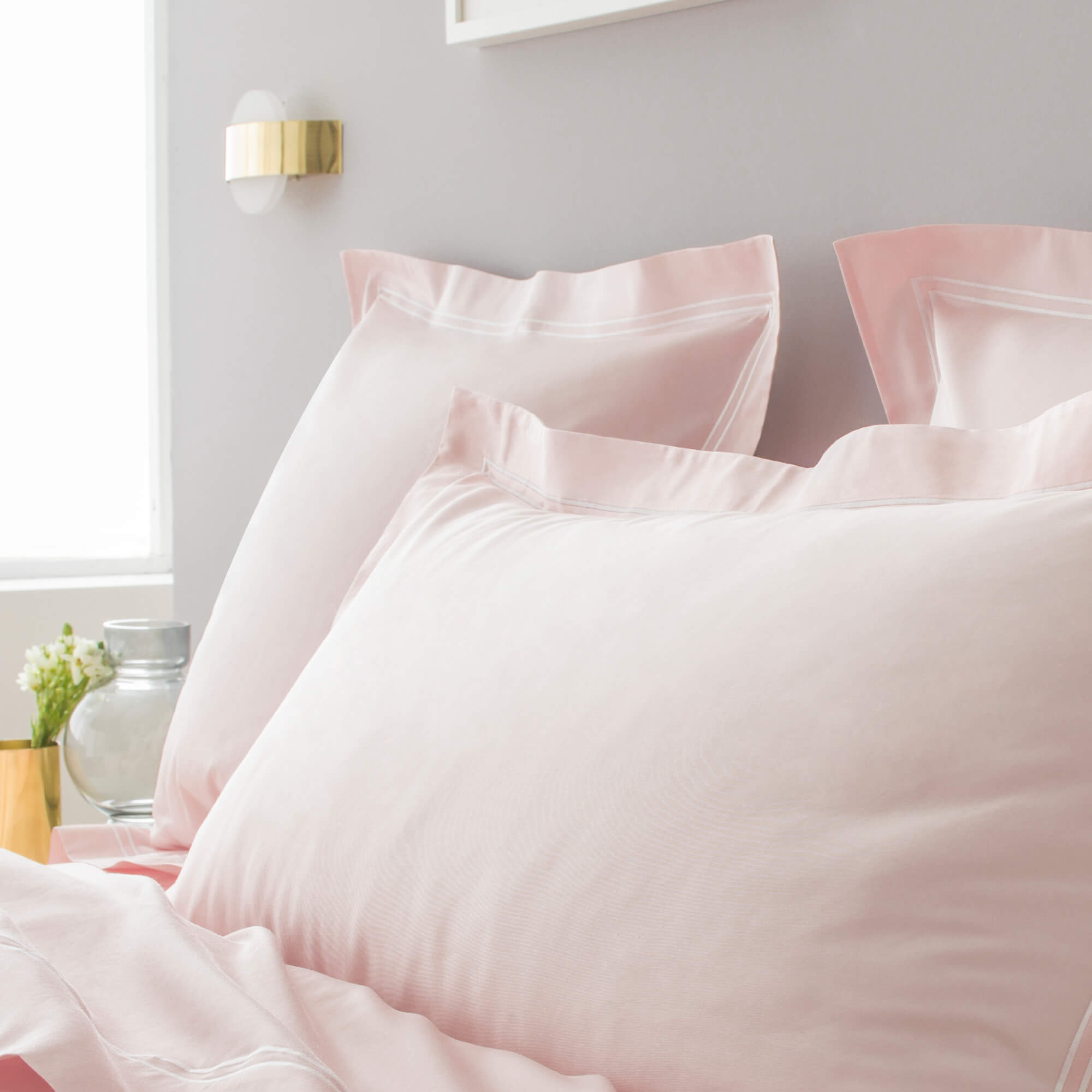 Taies d'oreiller satin de coton Divine