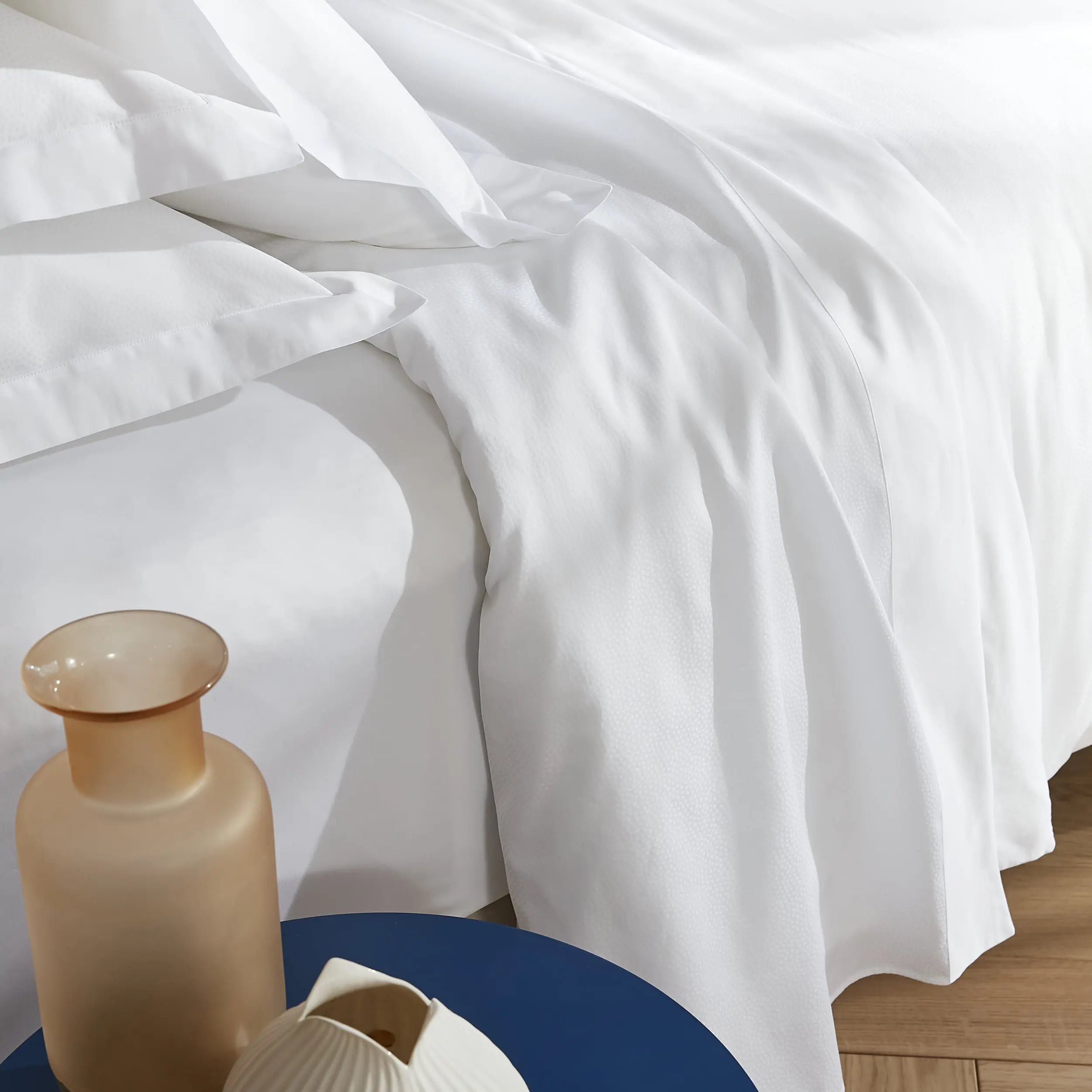 Drap plat satin de coton jacquard Elite