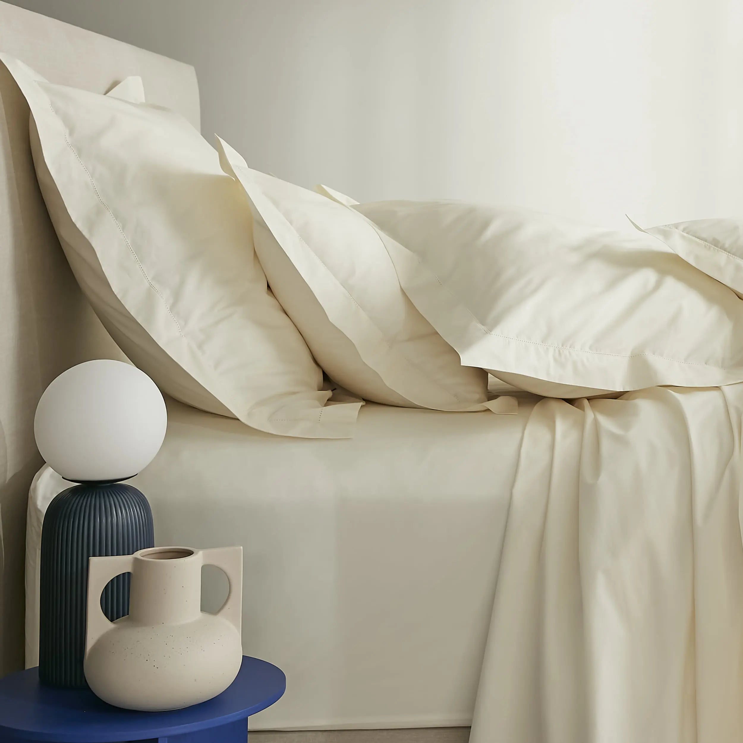 Taies d'oreiller Prestige - percale de coton Peau d'Ange