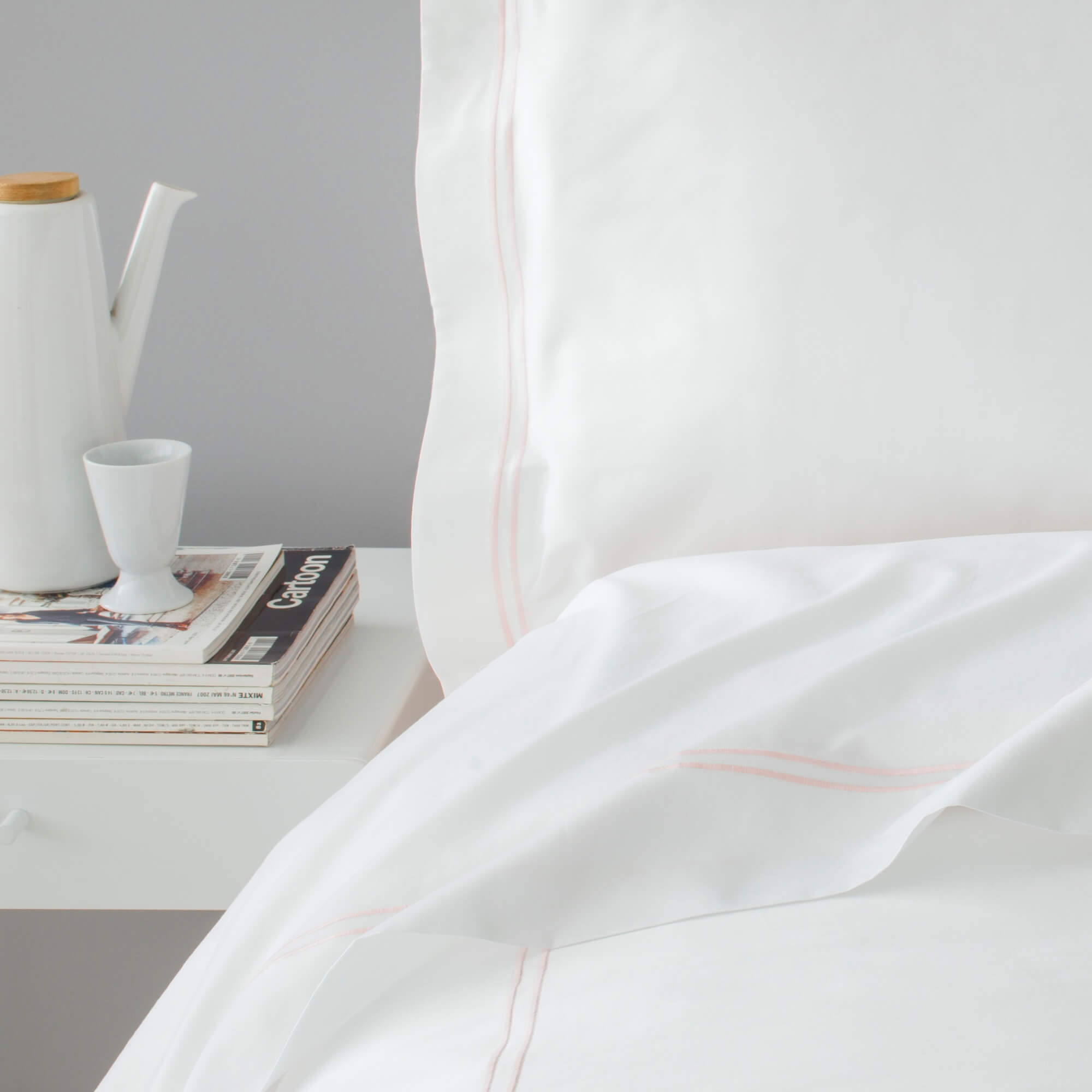Drap plat Signature - satin de coton
