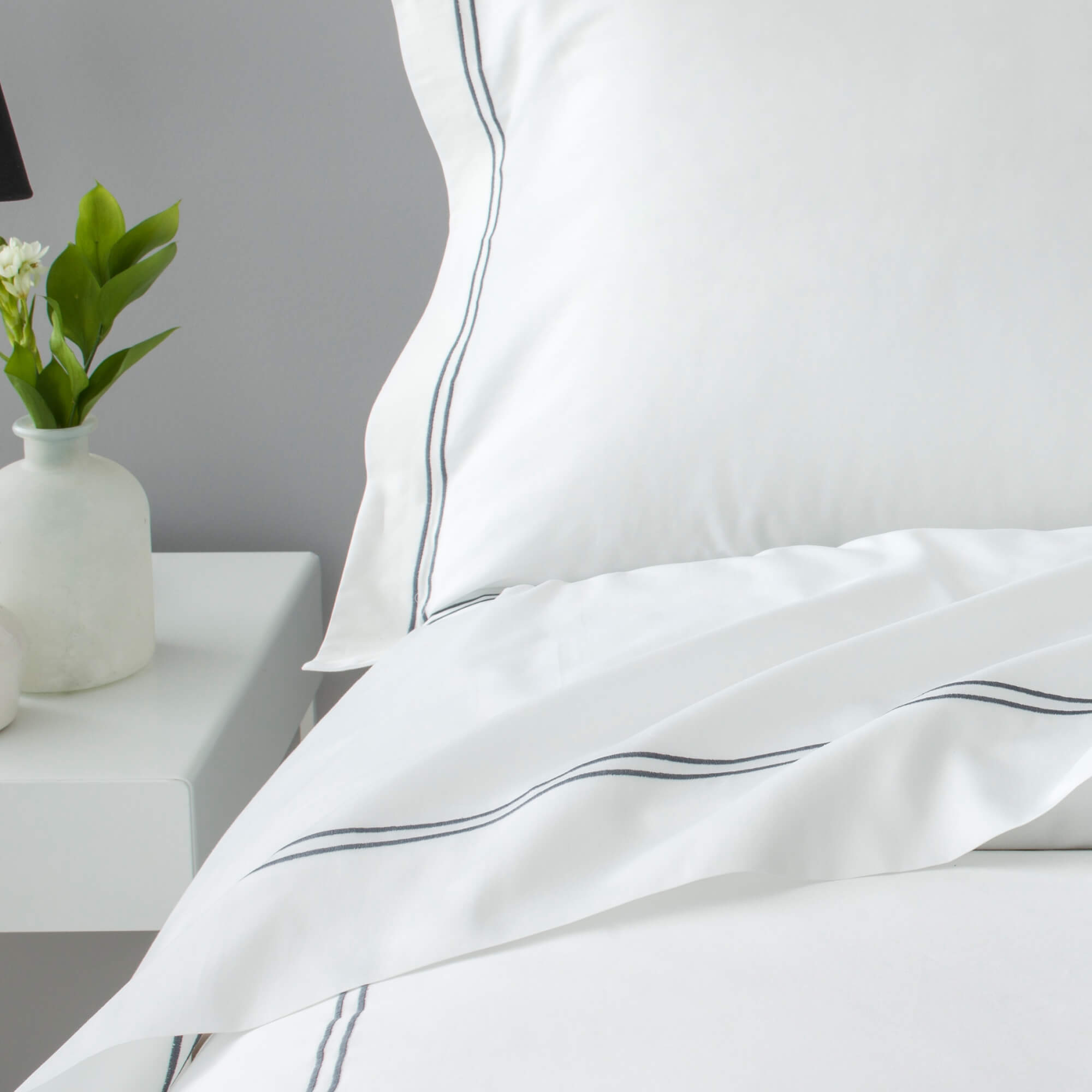 Drap plat Signature - satin de coton